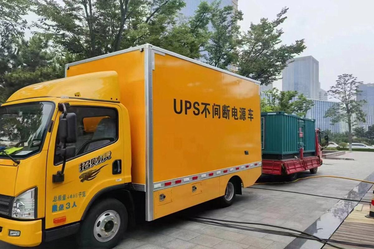 昭平发电机租赁施工现场