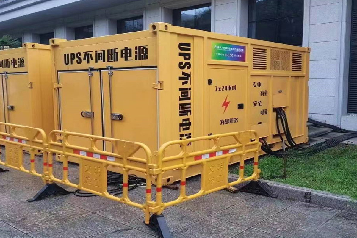 昭平发电机租赁施工现场