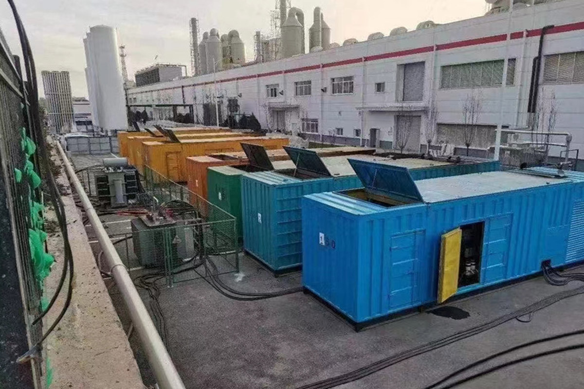 昭平发电机租赁施工现场